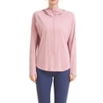thumbnail image 1 of SWSMCLT Women's Long Sleeve Top Soft Yoga Basic Yoga Running Shirt Hooded Hoodie Workout Full Zip Zipper Pink Medium, 1 of 4