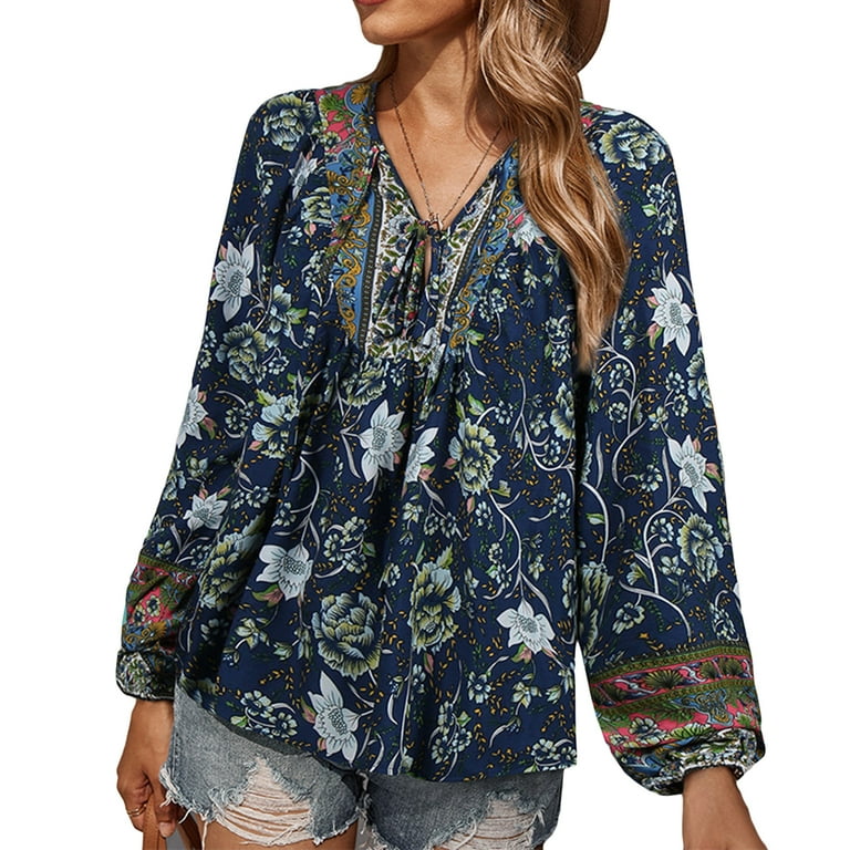 Bohemian shirts for ladies deals