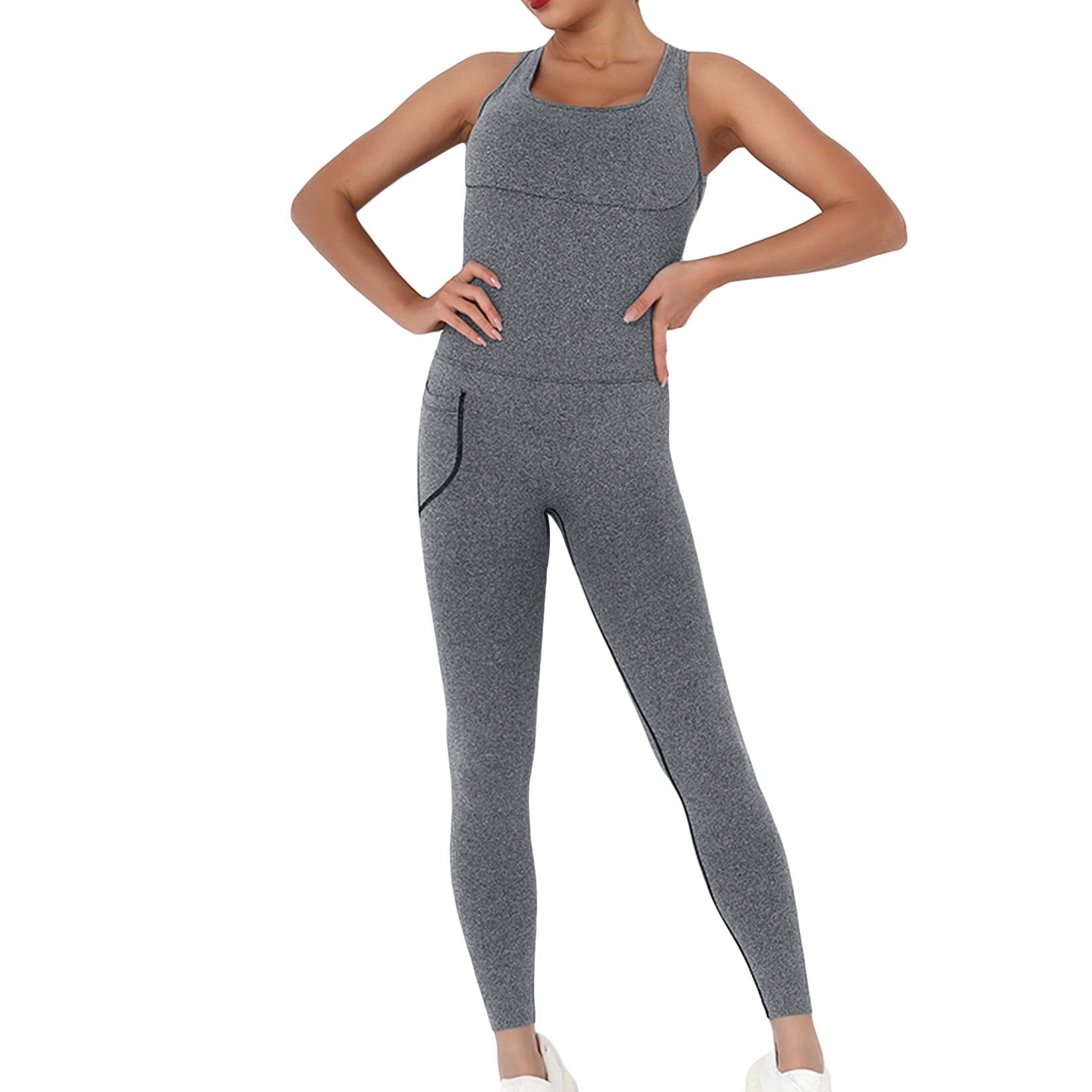 Lu's Chic Women's One Piece Outfit Onesie Jumpsuit Pant Slim Fit Romper  Cozy Fitted Spring Legging Melon Small 
