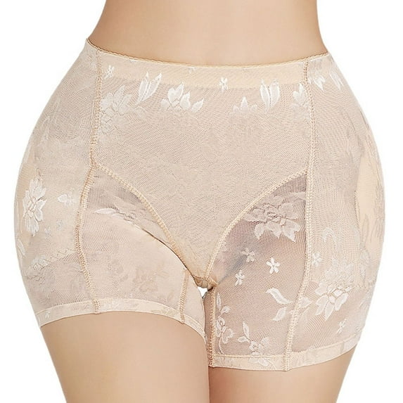 SWSMCLT Women's Tummy Control Body Shaper Padded Shapewear Summer Shapewear Shorts Mid Waist Medium Tight Breathable Nude Large