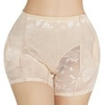 thumbnail image 1 of Lu's Chic Women's Padded Shaper Shorts Lace Shapewear Panties Mesh Underwear Hip Dip Butt Lifter Nude Small, 1 of 5