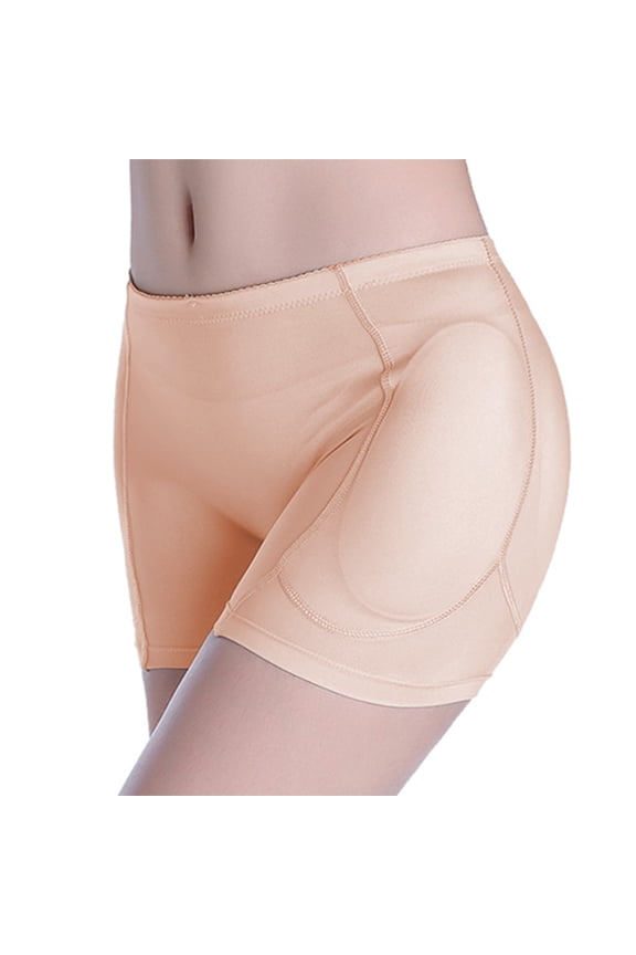 Women's Padded Shapewear Panties Butt Lifter Seamless Hip Enhancer Shaper Booty Lift Boyshorts Tummy Control Shorts Underwear Nude Medium