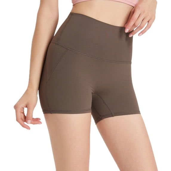 SWSMCLT Women's Soft Active Biker Shorts Running Yoga Pants High Waisted Yoga Shorts Tight Workout Short Grey 0-2