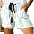 thumbnail image 1 of Lu's Chic Women's Summer Shorts Casual Printed Mid Rise Drawstring Pocket Comfy Mid-thigh Length Style2 XX-Large, 1 of 1