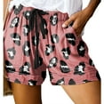thumbnail image 1 of Lu's Chic Women's Summer Shorts Casual Printed Mid Rise Drawstring Pocket Comfy Mid-thigh Length Style4 3X-Large, 1 of 1