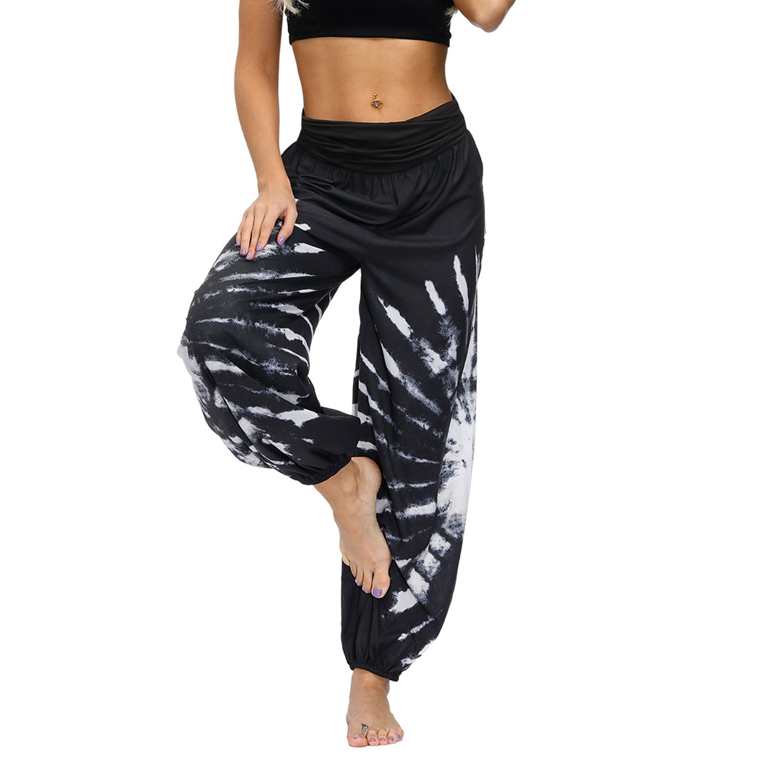 Boho Unisex Hippie Festival Yoga Ethnic Print Bagroo Harem Pants Womens Plus Size Loose Fit Pant