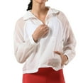 thumbnail image 1 of SWSMCLT Women's Shirt Lightweight Cycling UPF 50+ Quarter Zip Jacket Zipper UV Sun Protection Coat Water Proof Long Sleeve Workout White 8, 1 of 5