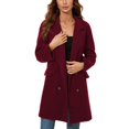 thumbnail image 1 of Defitshape Women's Winter Coat Fall Coats Long Fashion Lapel Spring Casual Fitted Comfy Warm Cotton Outerwear Red 16, 1 of 4