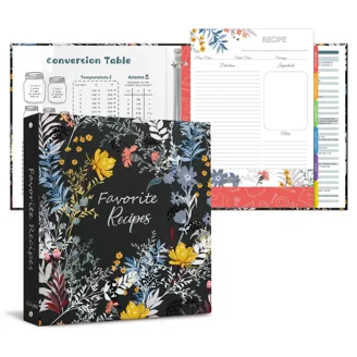 recipe card binder walmart Cookbook Binder/Organizer, Blue Pattern 3-Ring, 1-Inch to Hold All Your Recipes and Recipe Cards, 6 Tabbed Divider Sections, 50 Matching Recipe Cards Included : Home & Kitchen Organize and store your family recipes with the My Recipe Starter Kit Deluxe Recipe Binder - Favorite