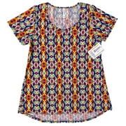 LULAROE Women's Classic T Short Sleeve Geometric Pattern Tee T-Shirt Top (Small, Geometric Pattern 1)