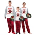 thumbnail image 1 of LuLiaMenton Christmas Pajamas, Merry Cruisemas Print, Red Plaid Matching PJs, Plus Sizes, Womens 2XL, 1 of 5