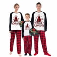 thumbnail image 1 of LuLiaMenton Christmas Pajamas, Xmas Print, Red Plaid Matching Sleepwear, Plus Sizes, 5-6Y-Kid, 1 of 6