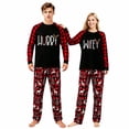 thumbnail image 1 of LuLiaMenton Hubby and Wife Matching Christmas Pajamas Reindeer Plaid Pjs Set, Men 3XL, 1 of 7