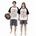 thumbnail image 1 of LuLiaMenton Matching Couples Christmas Pajamas God Says Plaid Short Sleeve Shorts Set, 1 of 5