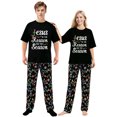 thumbnail image 1 of LuLiaMenton Matching Couples Christmas Pajamas Reason For Season Short Sleeve Long Pants Set, 1 of 5