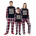 thumbnail image 1 of LuLiaMenton Matching Family New Year Pajamas, Happy New Year 2027 Long Sleeve Plaid Pants, 1 of 5