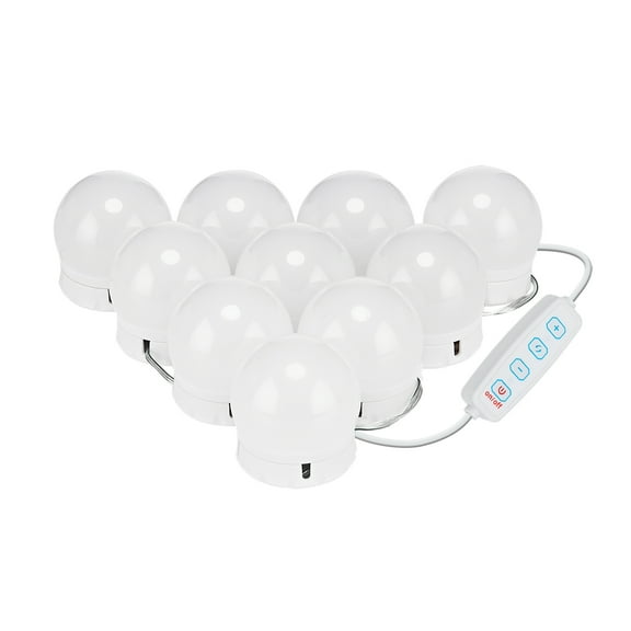 LuMee 10-Light White Dimmable LED Vanity Lights