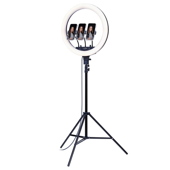 LuMee 18" RGB Ring Light with Tripod Stand, Black