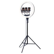 LuMee Studio RGB Ring Light with Tripod Stand - 18 - Black