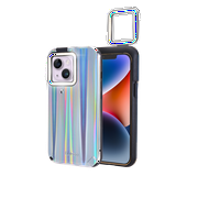 LuMee Apple iPhone 14 Plus Front & Rear Selfie Flip Case - Holographic
