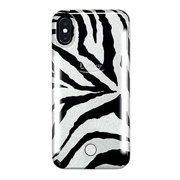 LuMee Duo Instafame LED Selfie Case for Apple iPhone Xs/X - Zebra / Glitter