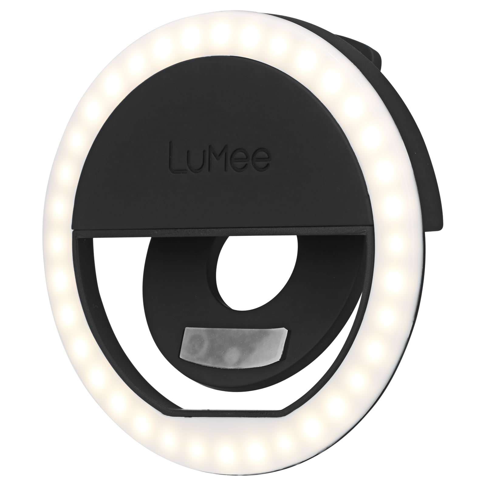 LuMee Studio Clip Light - Portable and Rechargeable LED Ring Light - Black