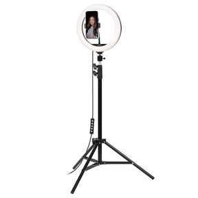 LuMee 10" RGB Studio Ring Light with Tripod Stand, Black