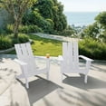 thumbnail image 1 of LuXeo Arcadia White HDPE Outdoor Adirondack Chair ( Set of 2), 1 of 13