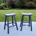 thumbnail image 1 of Bailey Gray HDPE Farmhouse Bar Stool-Set of 2, 1 of 9