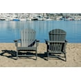 thumbnail image 1 of LuXeo Hampton Gray Poly Outdoor Adirondack Chair (2 Pack), 1 of 12