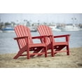 thumbnail image 1 of LuXeo Hampton Red Poly Outdoor Patio Adirondack Chair (2 Pack), 1 of 22