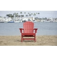 thumbnail image 1 of LuXeo Hampton Red Poly Outdoor Patio Adirondack Chair, 1 of 22