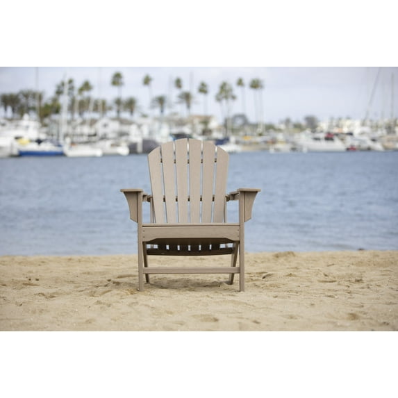 LuXeo Hampton Weather Wood Outdoor Patio Adirondack Chair