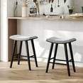 thumbnail image 1 of LuXeo Luna 24 in. Black Leg - Gray Seat (Set of 2), 1 of 13