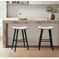 thumbnail image 1 of LuXeo Luna 29 in. Black Legs - White Seat (Set of 2), 1 of 13