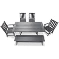 thumbnail image 1 of LuXeo Tuscany Gray HDPE Dining Set- 6 Piece, 1 of 7
