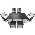 thumbnail image 1 of LuXeo Tuscany Black Sling  Swivel Dining Set-7 Piece, 1 of 6