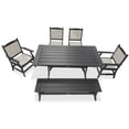 thumbnail image 1 of LuXeo Tuscany Gray Woven  Rattan Dining Set-6 Piece, 1 of 7