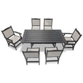 thumbnail image 1 of LuXeo Tuscany Gray Woven  Rattan Dining Set-7 Piece, 1 of 6