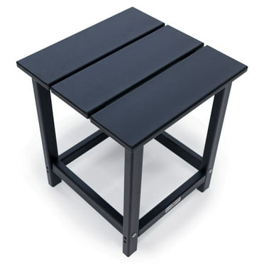 LuXeo Vista 18" HDPE Outdoor Side Table, Black