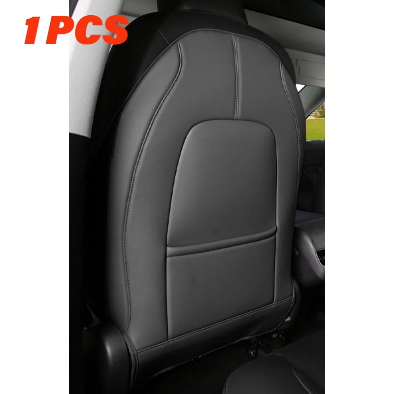 Luamaty For Tesla Model 3 Model Y Leather Seat Back Kick Protectors