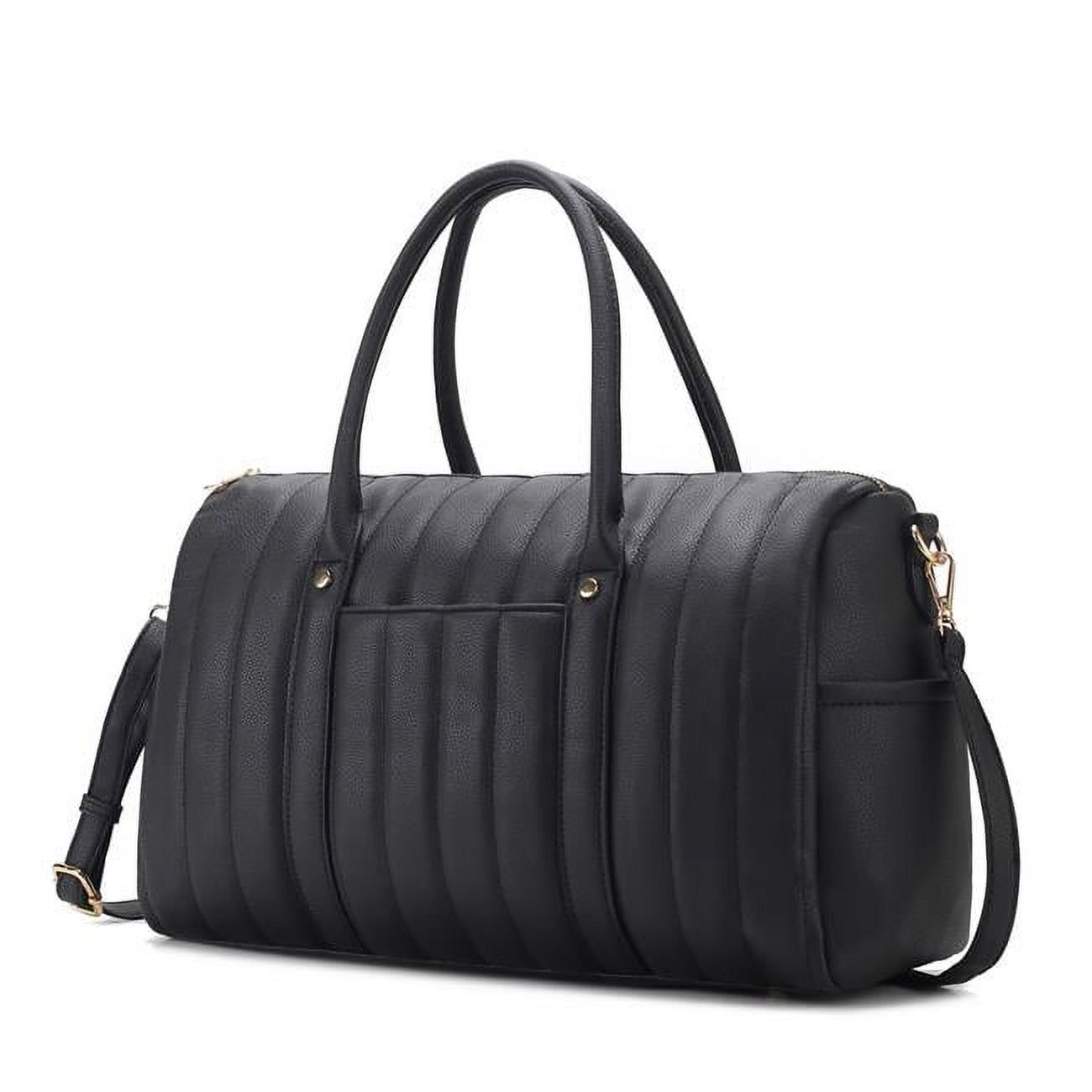 Luana Quilted Vegan Leather Womens Duffle Bag