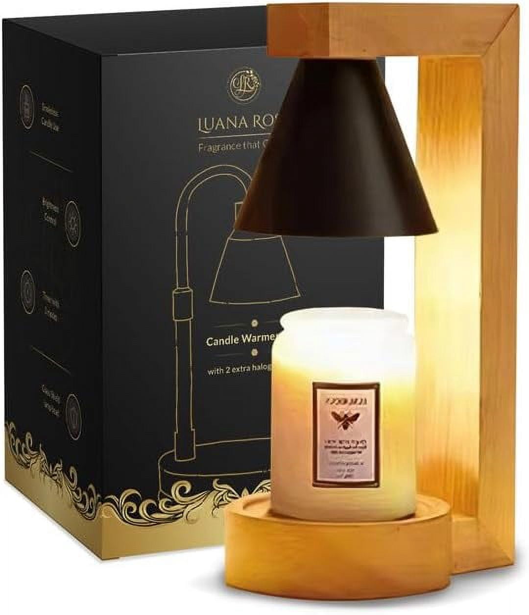 Luana Rose Candle Warmer Lamp - Black Round Base - Walmart.com
