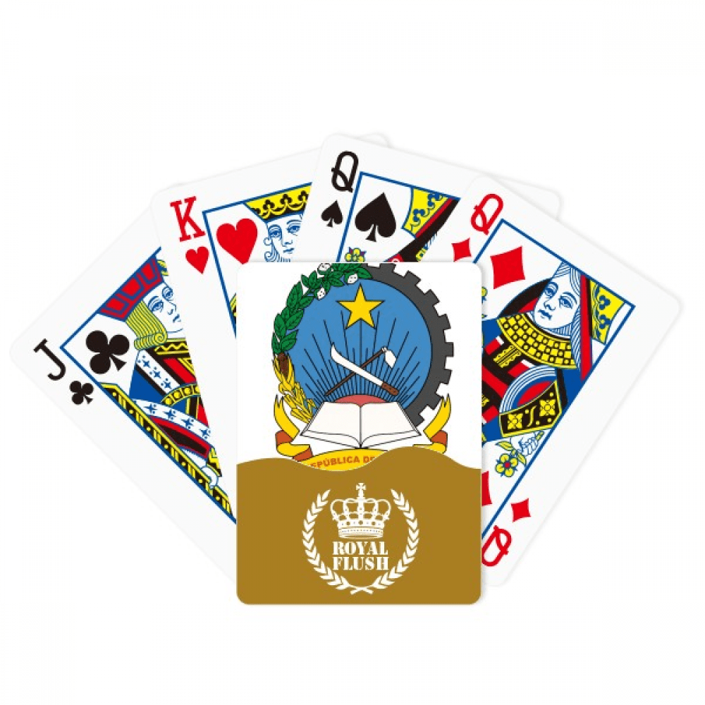 Luanda Angola National Emblem Royal Flush Poker Playing Card Game