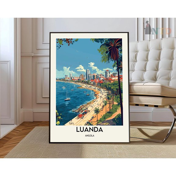 Luanda Capital City Poster, Unframed Paper Poster 8x10in
