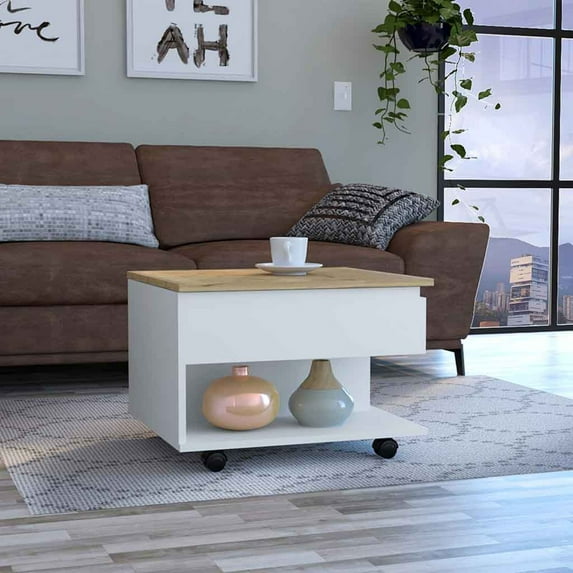 Luanda Lift Top Coffee Table with Casters & Hidden Storage