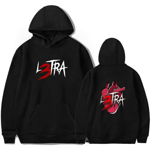 Luar La L Merch L3TRA Heart Hoodies for Men and Women Long Sleeve Casual Sweatshirts in Fashionable Style