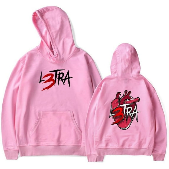Luar La L Merch L3TRA Heart Hoodies for Men and Women Long Sleeve Casual Sweatshirts in Fashionable Style