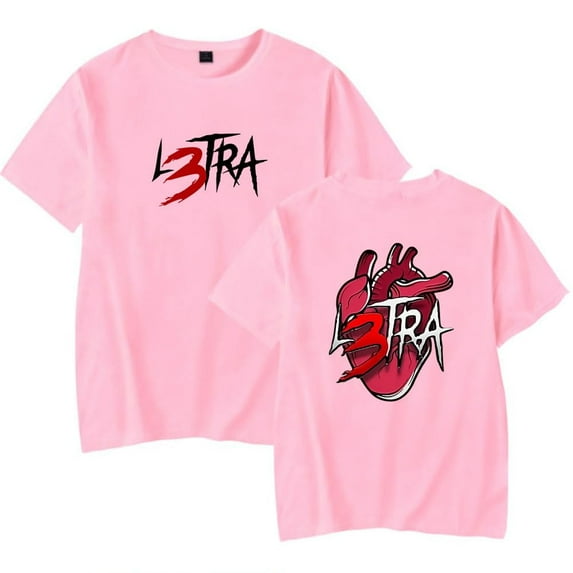 Luar La L Merch L3TRA Heart T-Shirt Women Men Casual Crewneck Short Sleeve Fashion Tee