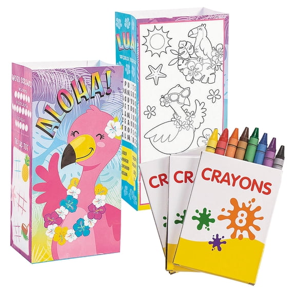 Luau Activity Treat Bag Kit for 12